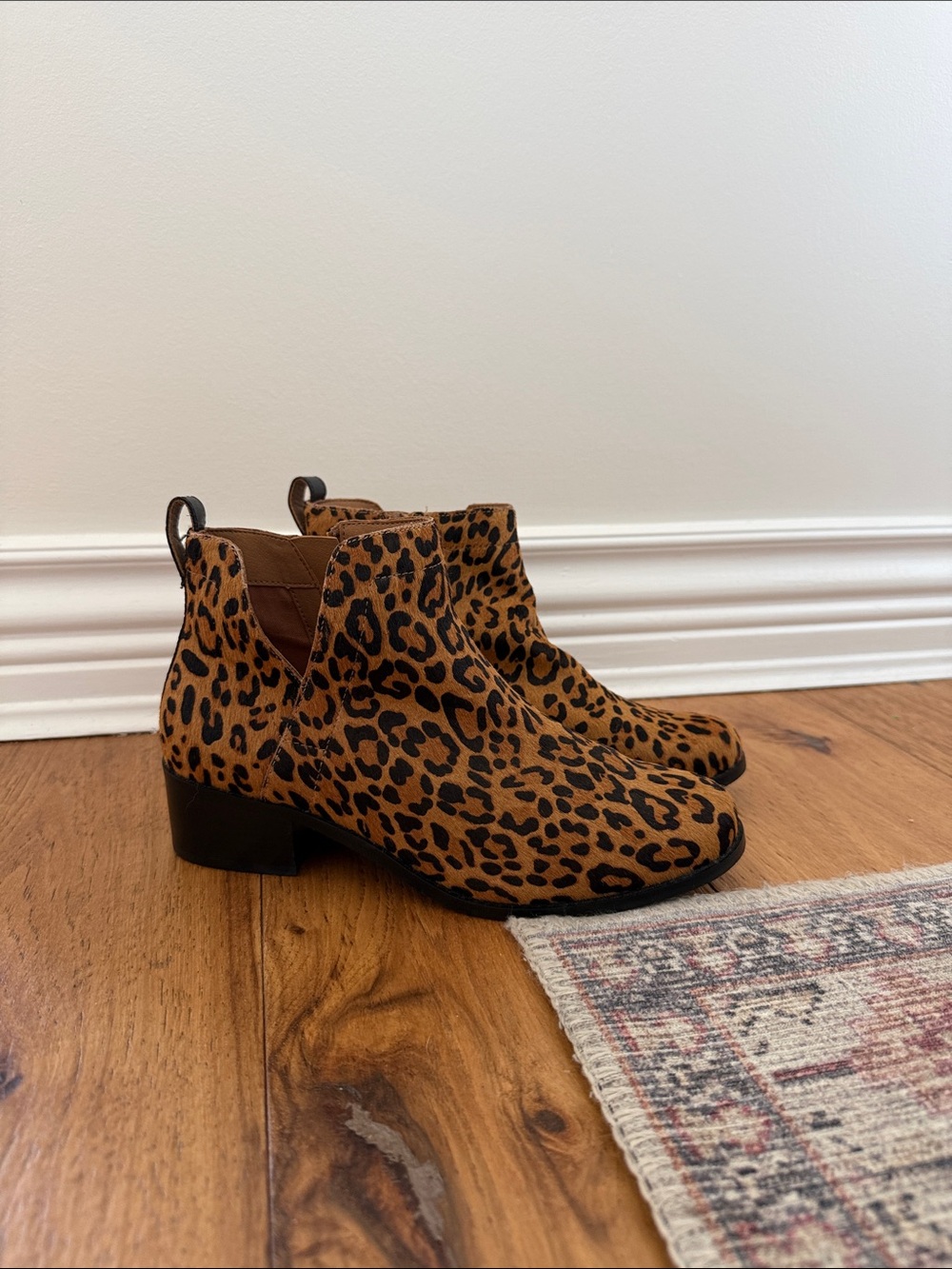 Vionic Leopard Print Ankle Boots - Brown/Tan
